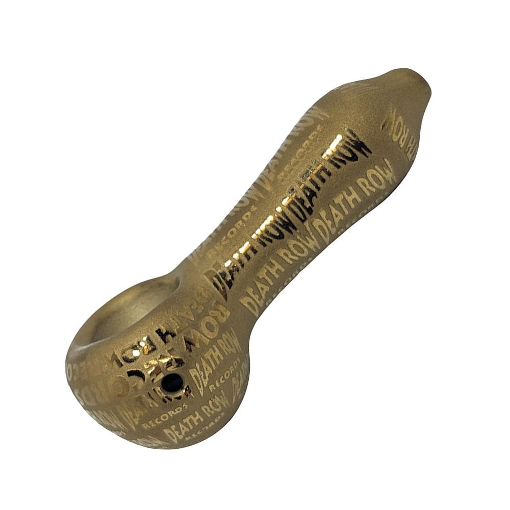 Death Row Records Metallic Etched Glass Spoon Pipe - Haze Smoke Shop USA