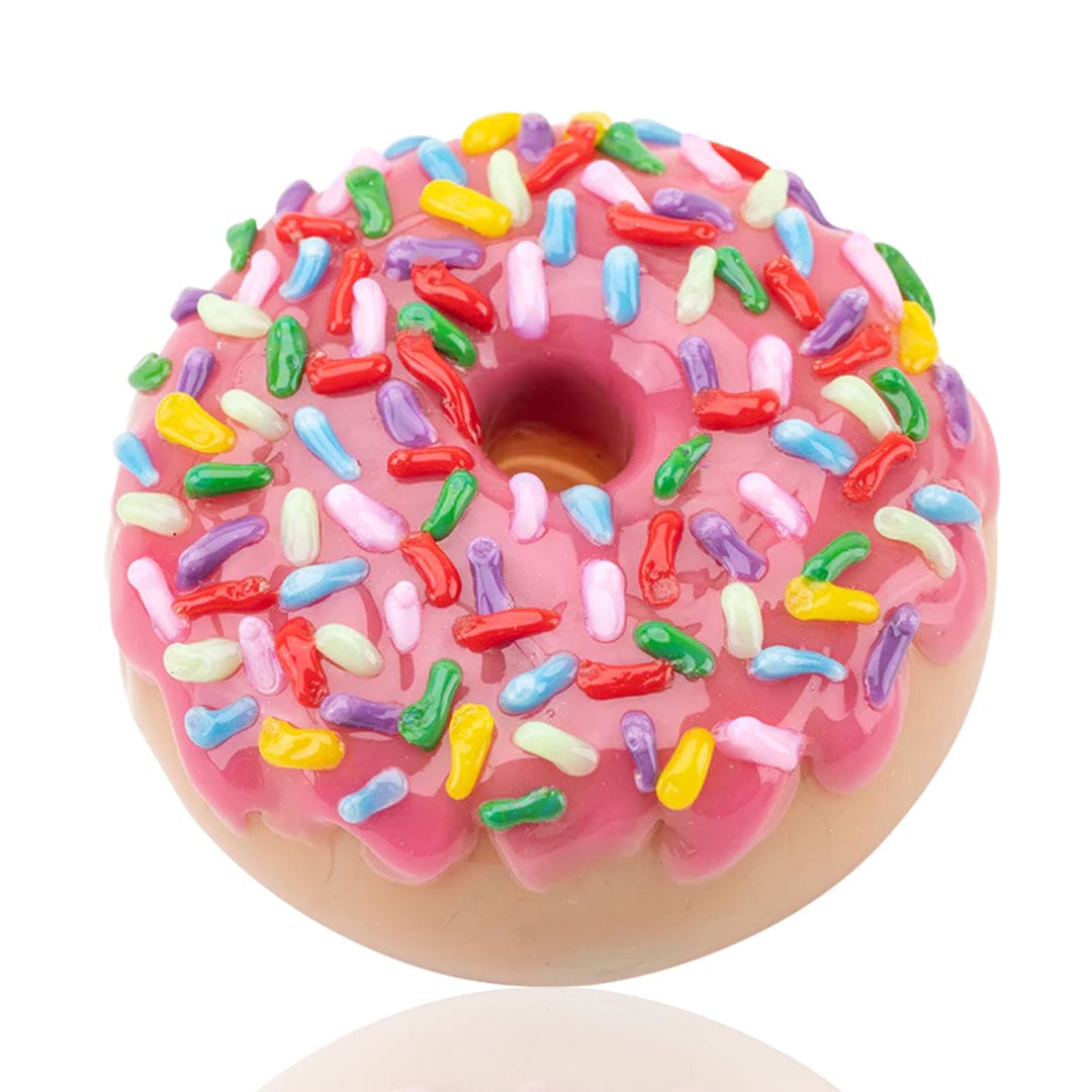 Empire Glass Works Pink Sprinkle Donut Dry Pipe Glass Pipes - Haze Smoke Shop USA