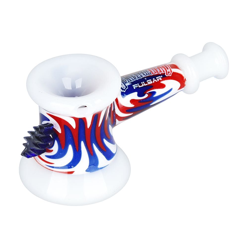 Grateful Dead x Pulsar Bolt Wig Wag Glass Hammer Hand Pipe Glass Pipes - Haze Smoke Shop USA