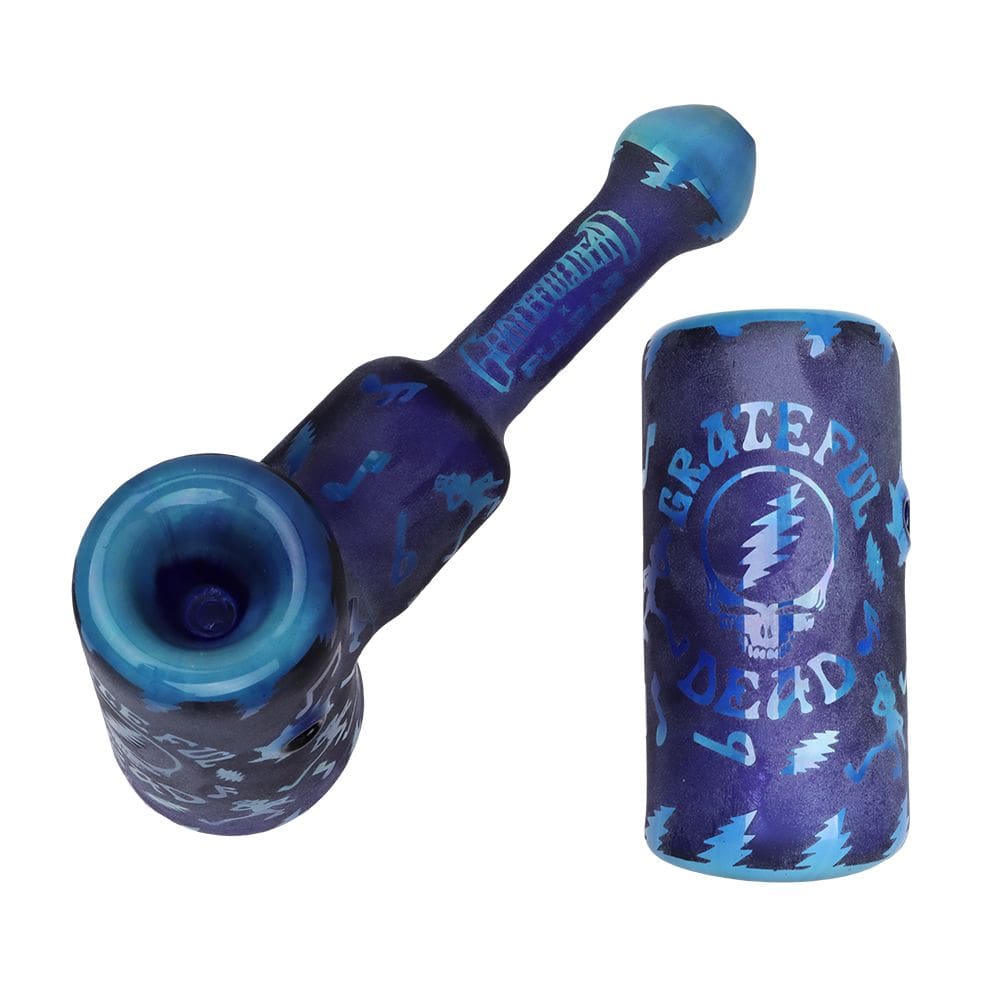 Grateful Dead x Pulsar Ethereal Music Etched Glass Hammer Bubbler - Haze Smoke Shop USA