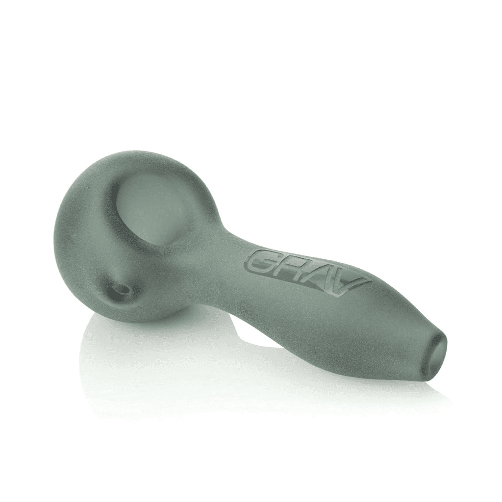 Grav Sandblasted Spoon Glass Pipes - Haze Smoke Shop USA