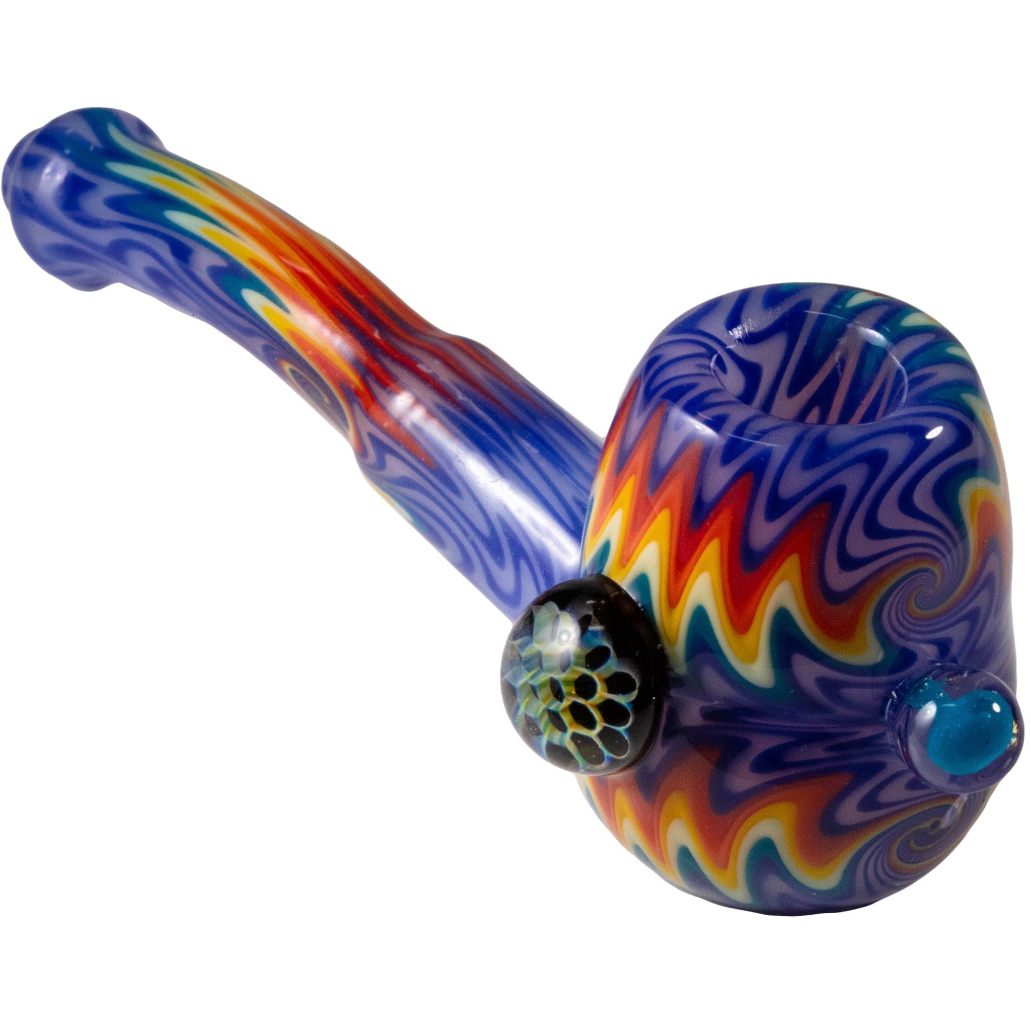 Headdy Old School Sherlock w/ Marbles Glass Pipes - Haze Smoke Shop USA