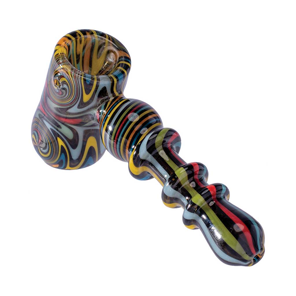 Hippie Wig Wag Hand Pipe Glass Pipes - Haze Smoke Shop USA