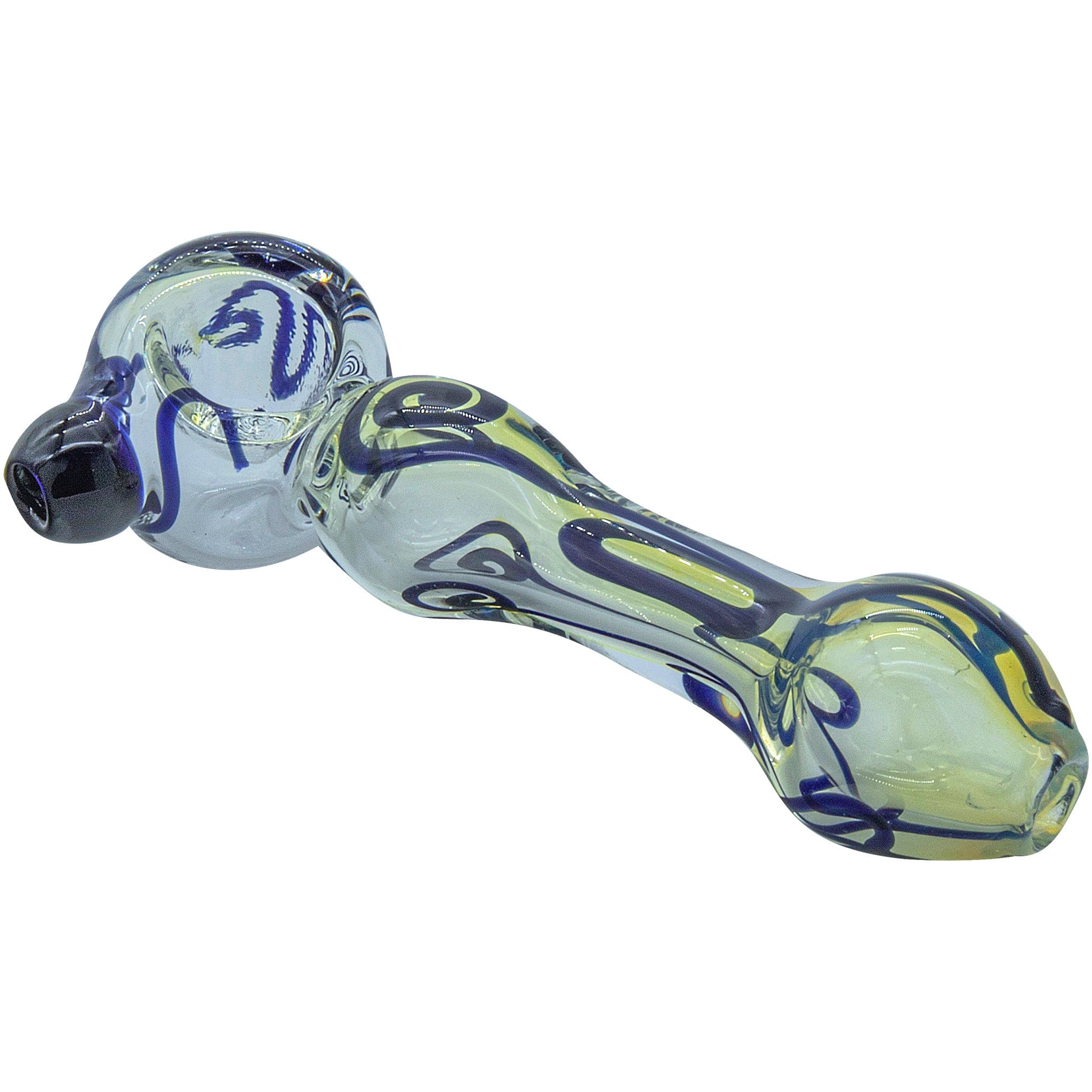 LA Pipes Painted Warrior Spoon Glass Pipe Glass Pipes - Haze Smoke Shop USA