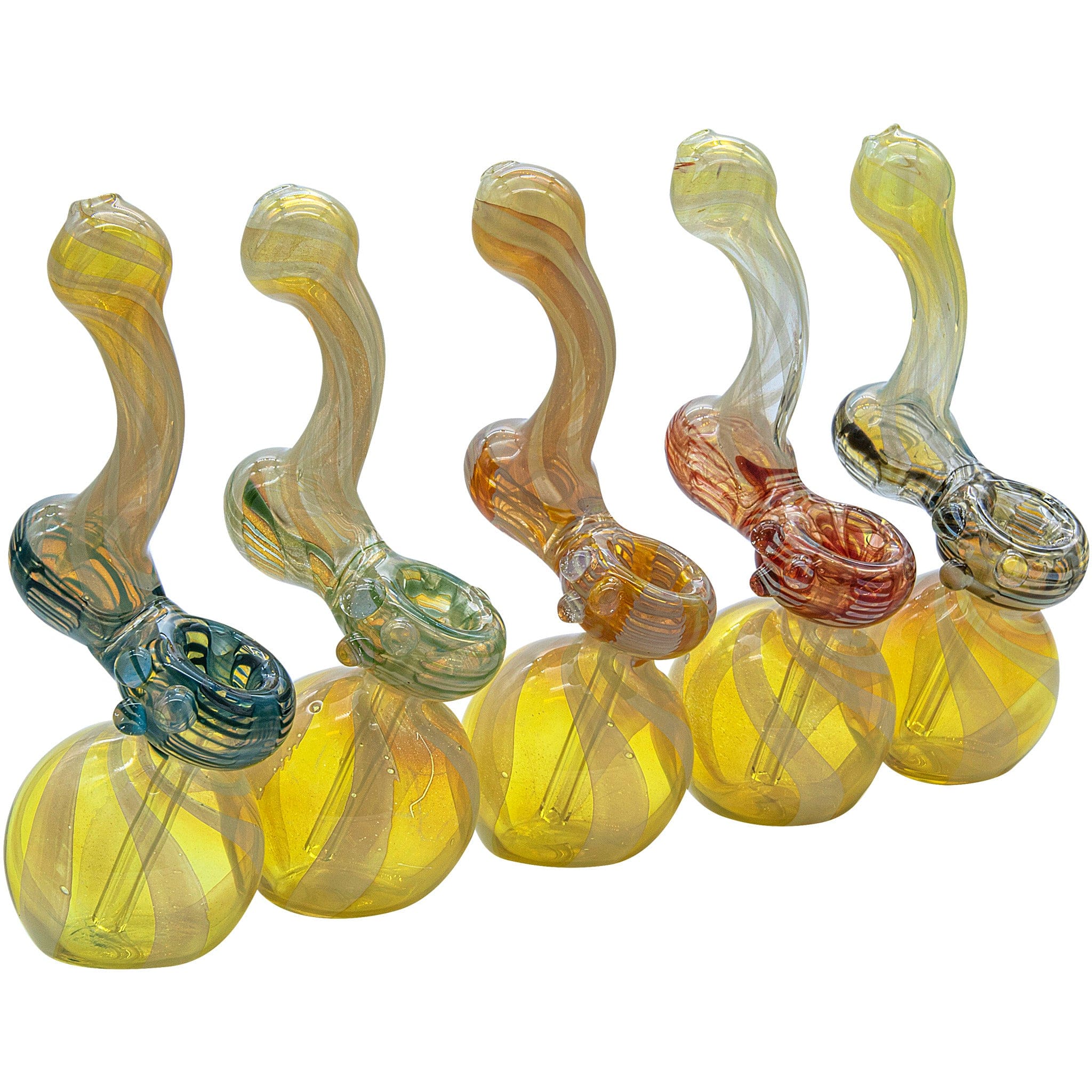 LA Pipes Rake Bubb Fumed Sherlock Bubbler Pipe Glass Pipes - Haze Smoke Shop USA