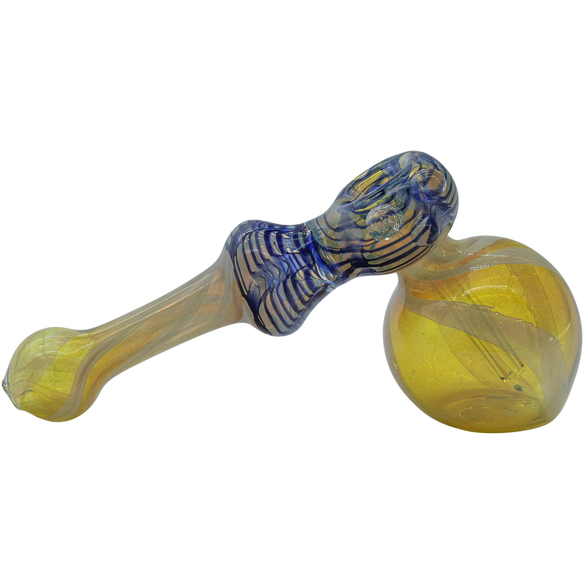 LA Pipes Raked Hammer Fumed Hammer Bubbler Pipe Glass Pipes - Haze Smoke Shop USA