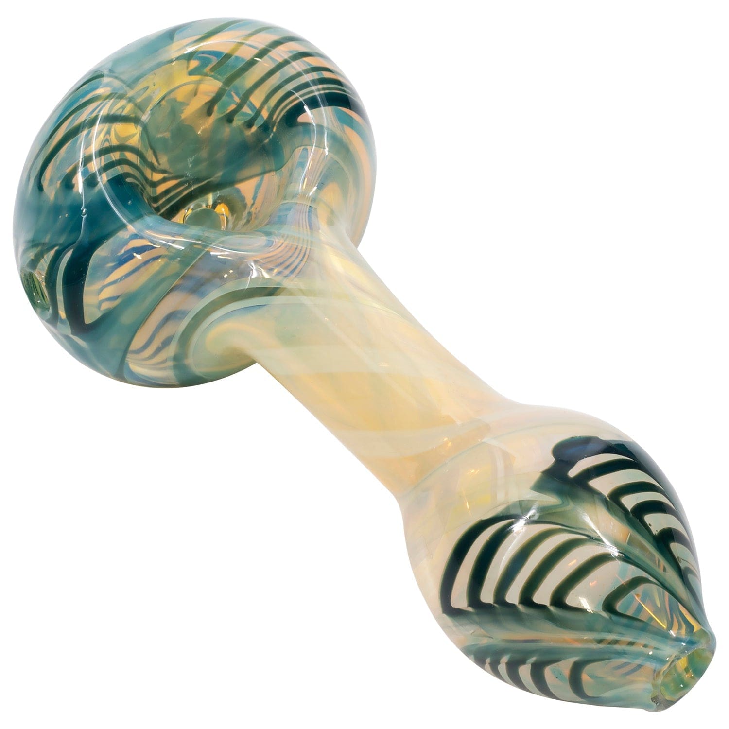 LA Pipes Twisty Cane Spoon Glass Pipe - Haze Smoke Shop USA