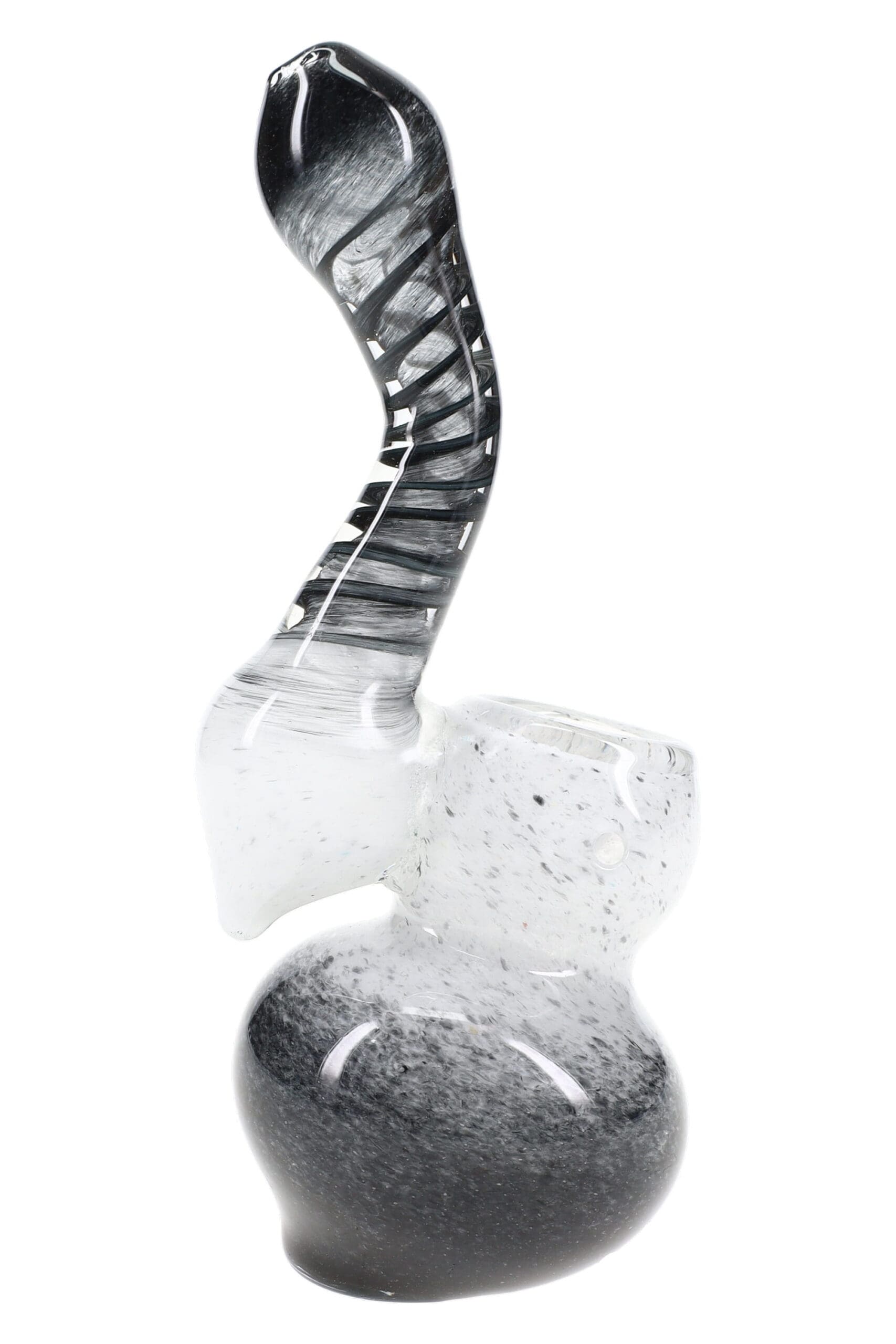 Multicolor Spiral Frit Sherlock Bubbler Nebula Coil Glass Pipes - Haze Smoke Shop USA