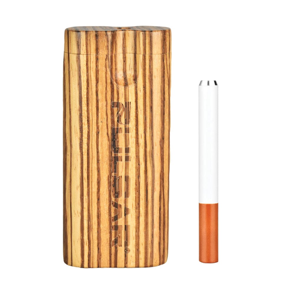Pulsar Straight Wood Twist Top Dugout - Zebrawood Dugouts - Haze Smoke Shop USA