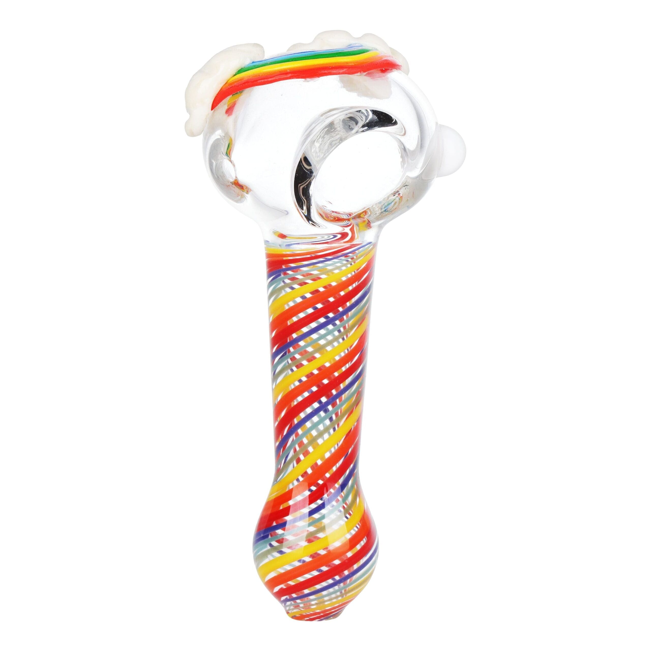 Rainbow Cloud Glass Spoon Pipe Glass Pipes - Haze Smoke Shop USA