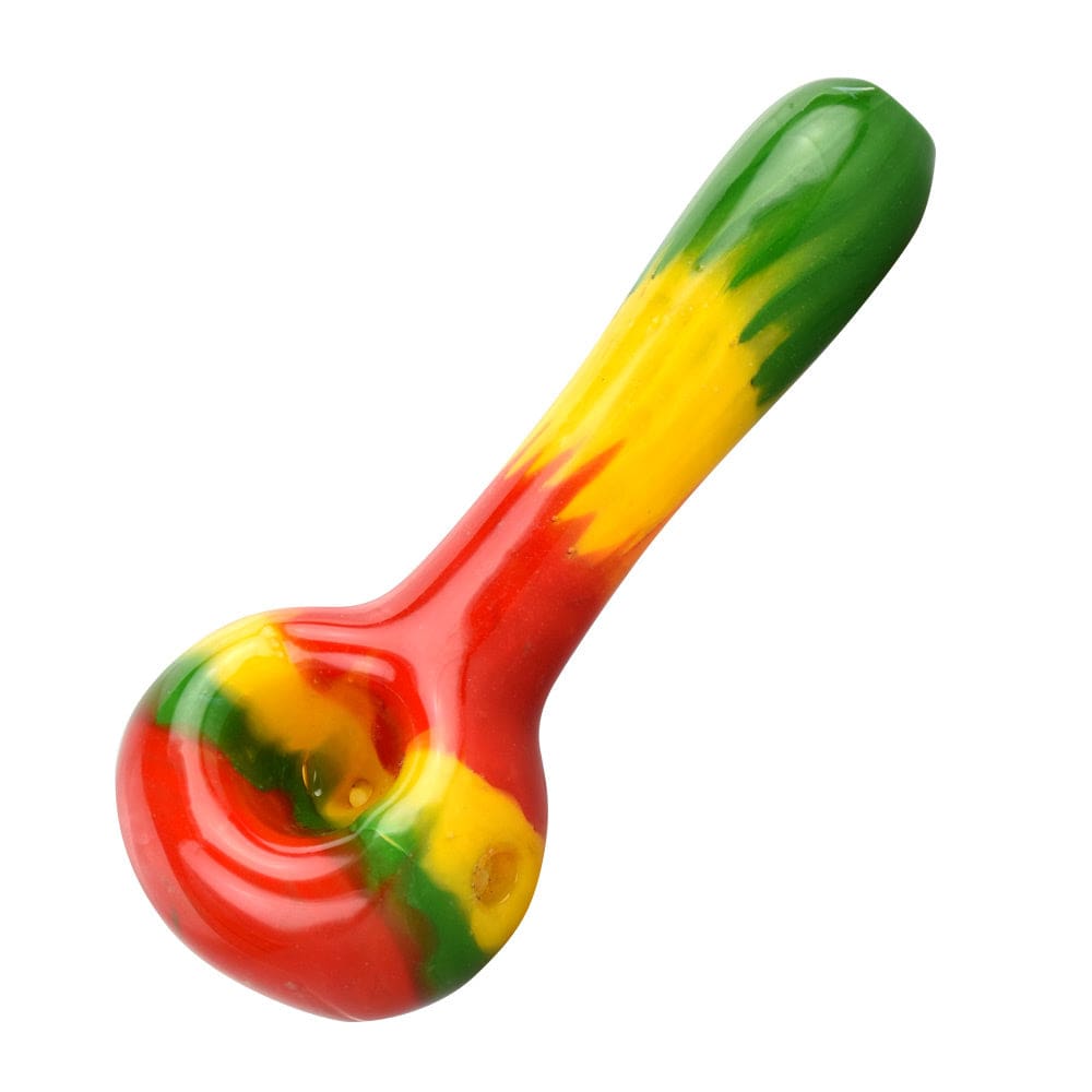 Rasta Color Block Spoon Pipe Glass Pipes - Haze Smoke Shop USA
