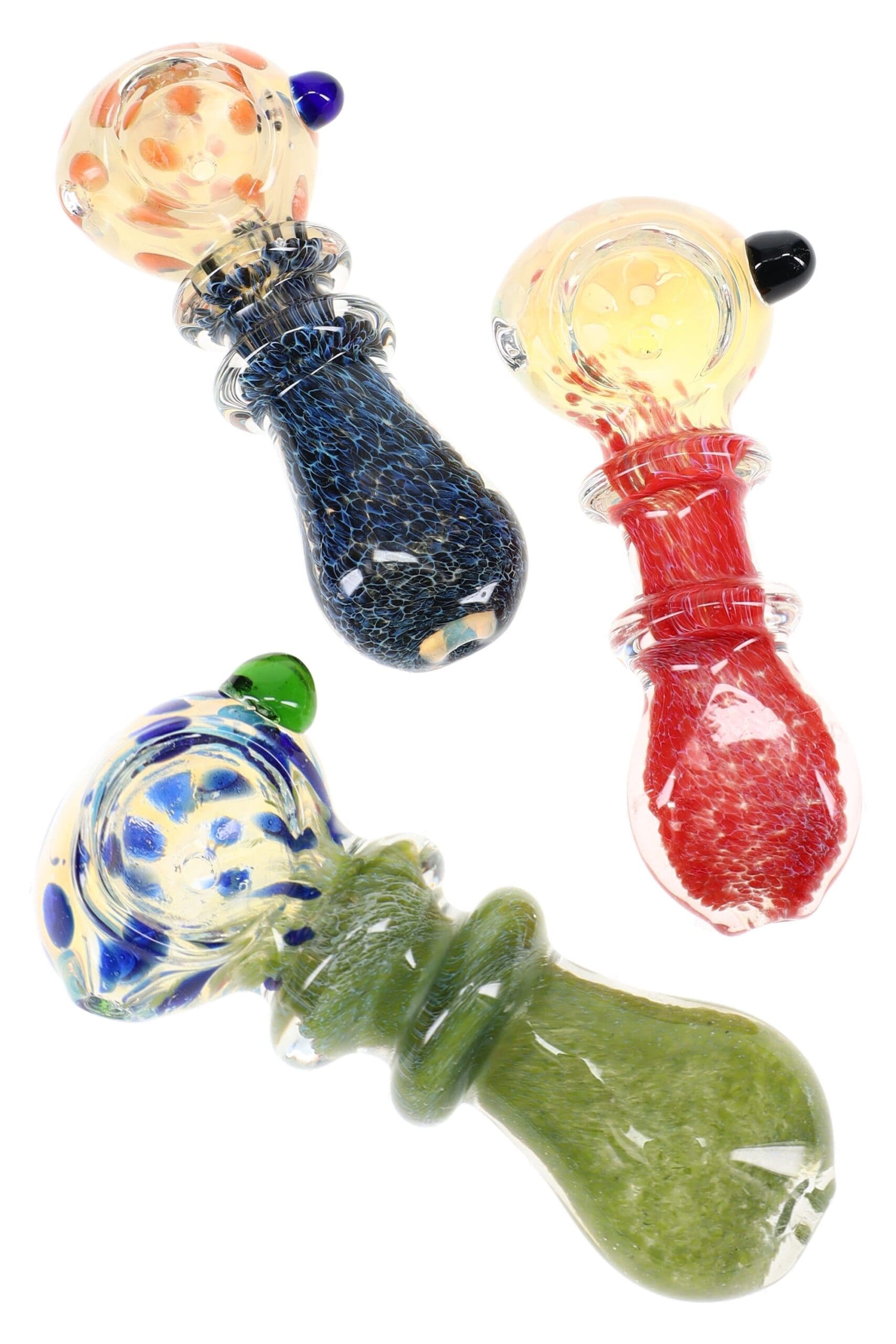 Silver-Fumed Color-Changing Dotted Spoon Pipe Dot Pop - Haze Smoke Shop USA