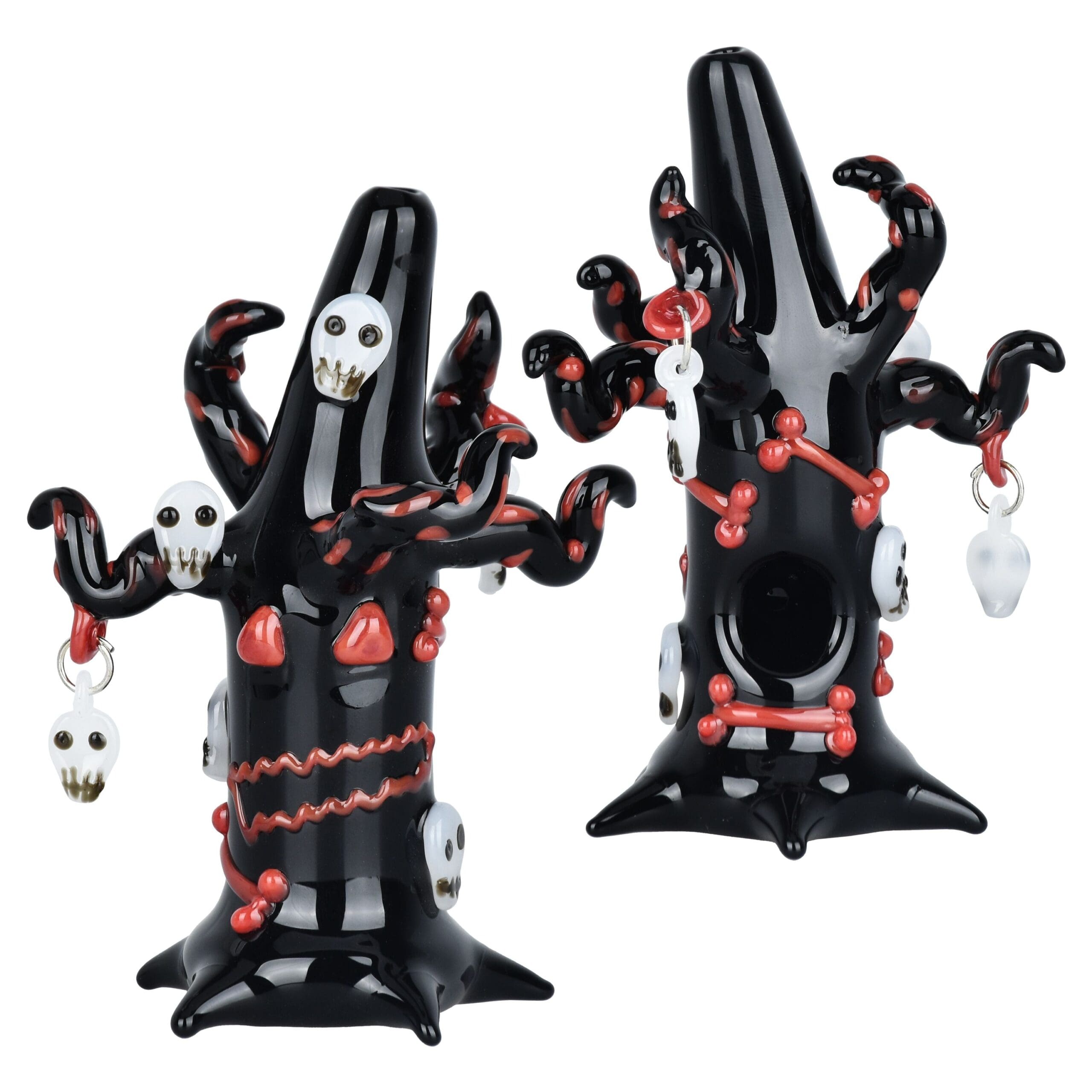 Spooky Halloween Tree Glass Hand Pipe Glass Pipes - Haze Smoke Shop USA