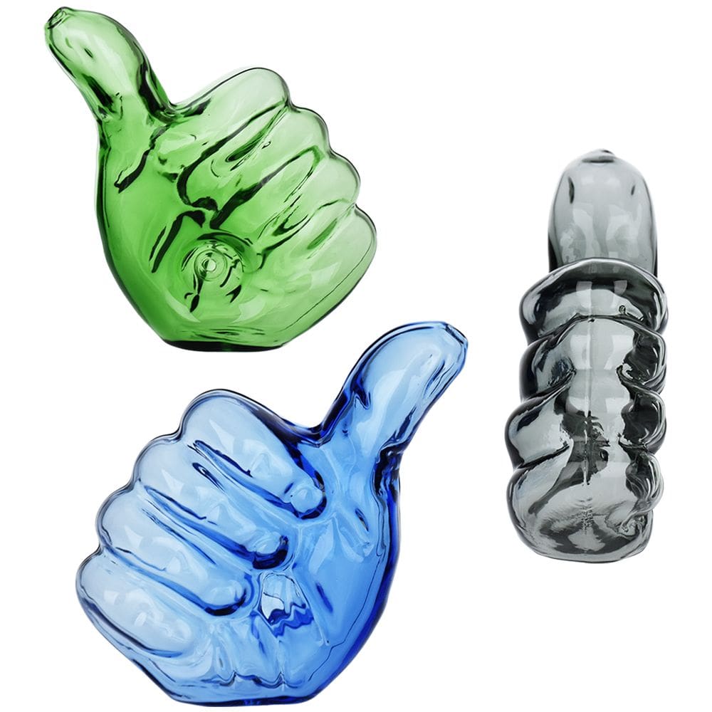 Thumbs Up Glass Hand Pipe Glass Pipes - Haze Smoke Shop USA