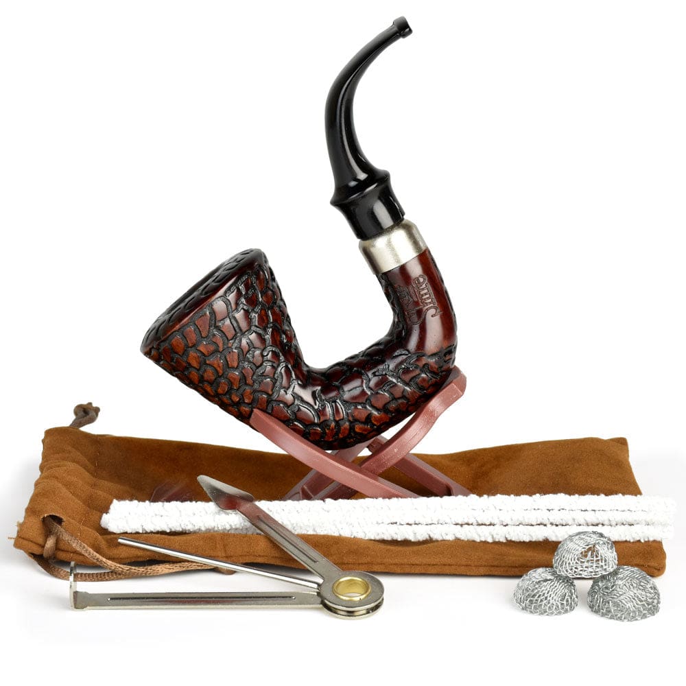 Carved Hungarian Calabash African Wood Pipe - Haze Smoke Shop USA