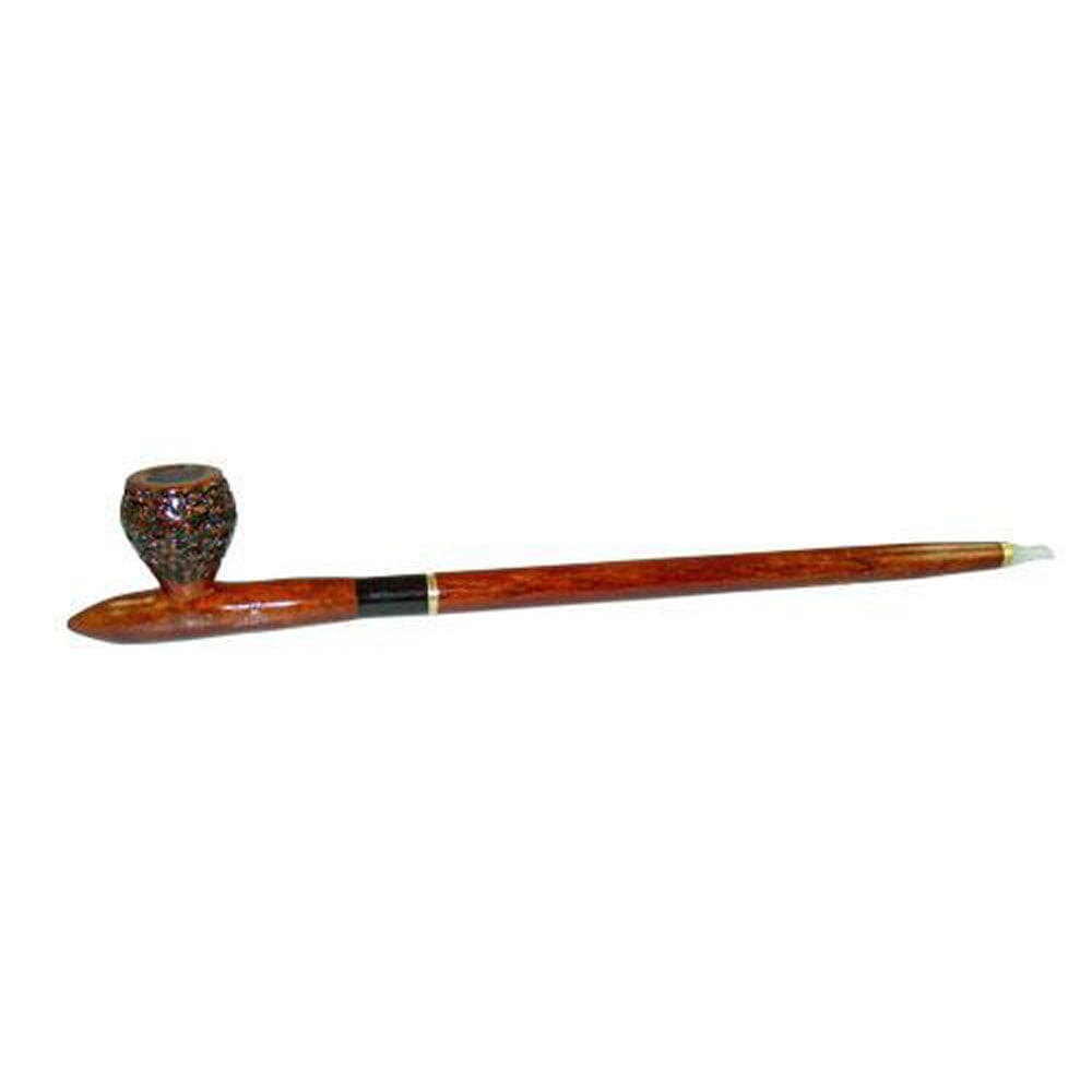 Engraved African Wood & Sassafras Tobacco Pipe Pipes - Haze Smoke Shop USA