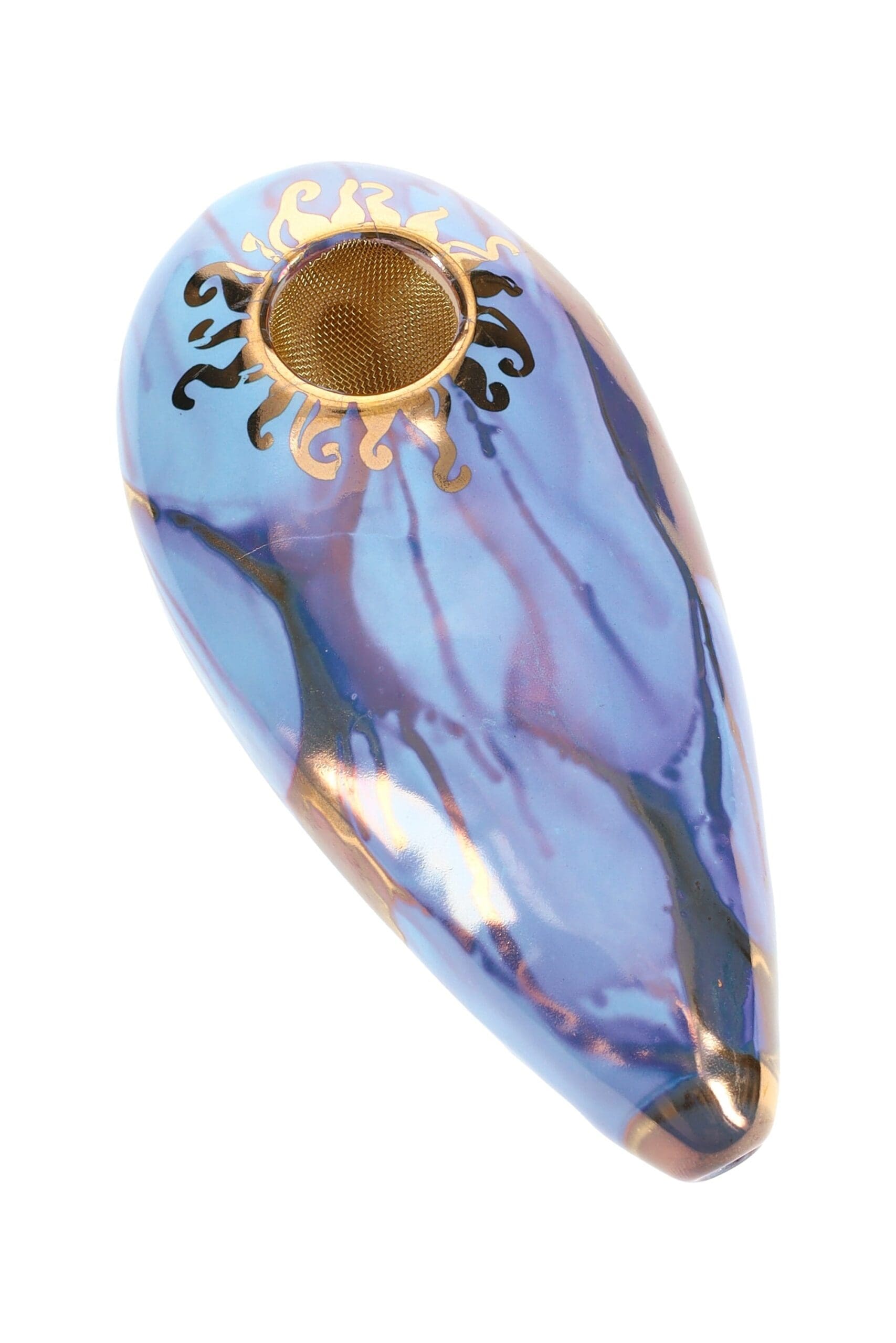 Oval Ceramic Hand Pipe - Haze Smoke Shop USA