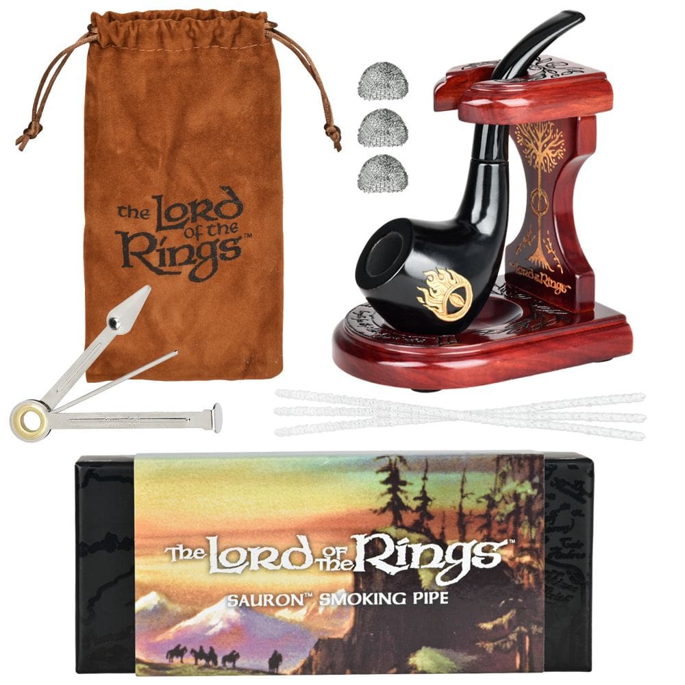 Pulsar Shire Pipes x LoTR SAURON Pipe & MIDDLE-EARTH Pipe Stand Bundle - Haze Smoke Shop USA