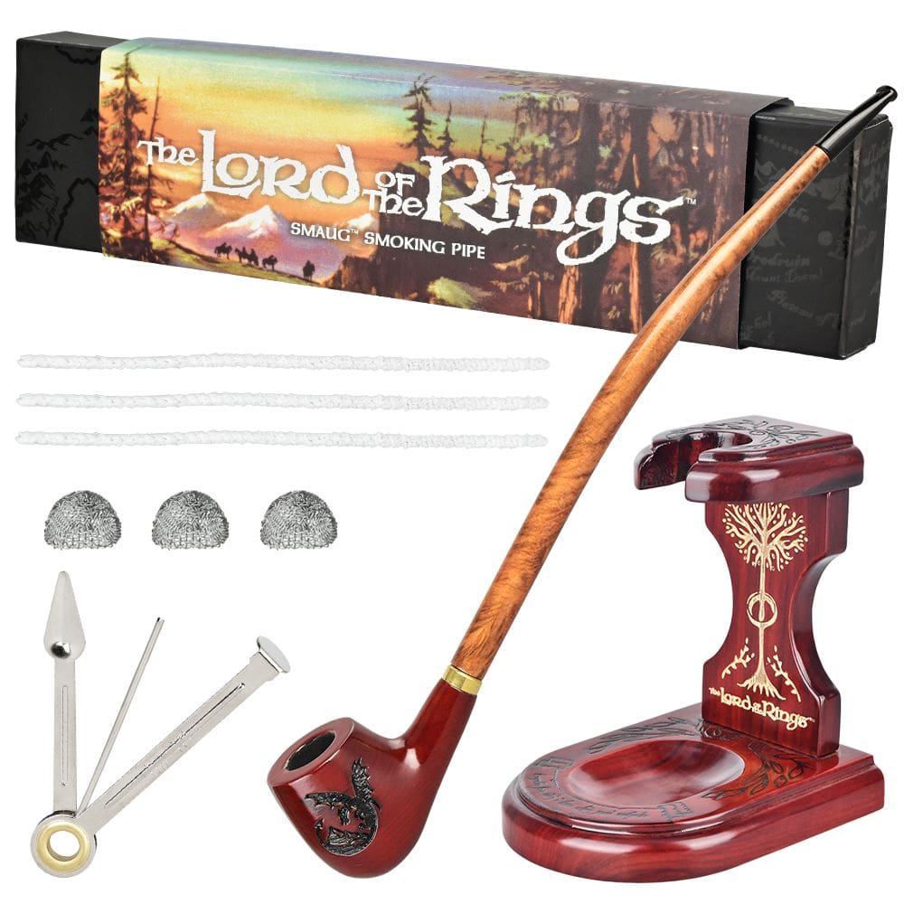 Pulsar Shire Pipes x LoTR SMAUG Pipe & MIDDLE-EARTH Pipe Stand Bundle - Haze Smoke Shop USA