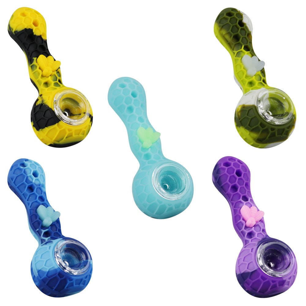 Silicone Bee Spoon Pipe Pipes - Haze Smoke Shop USA