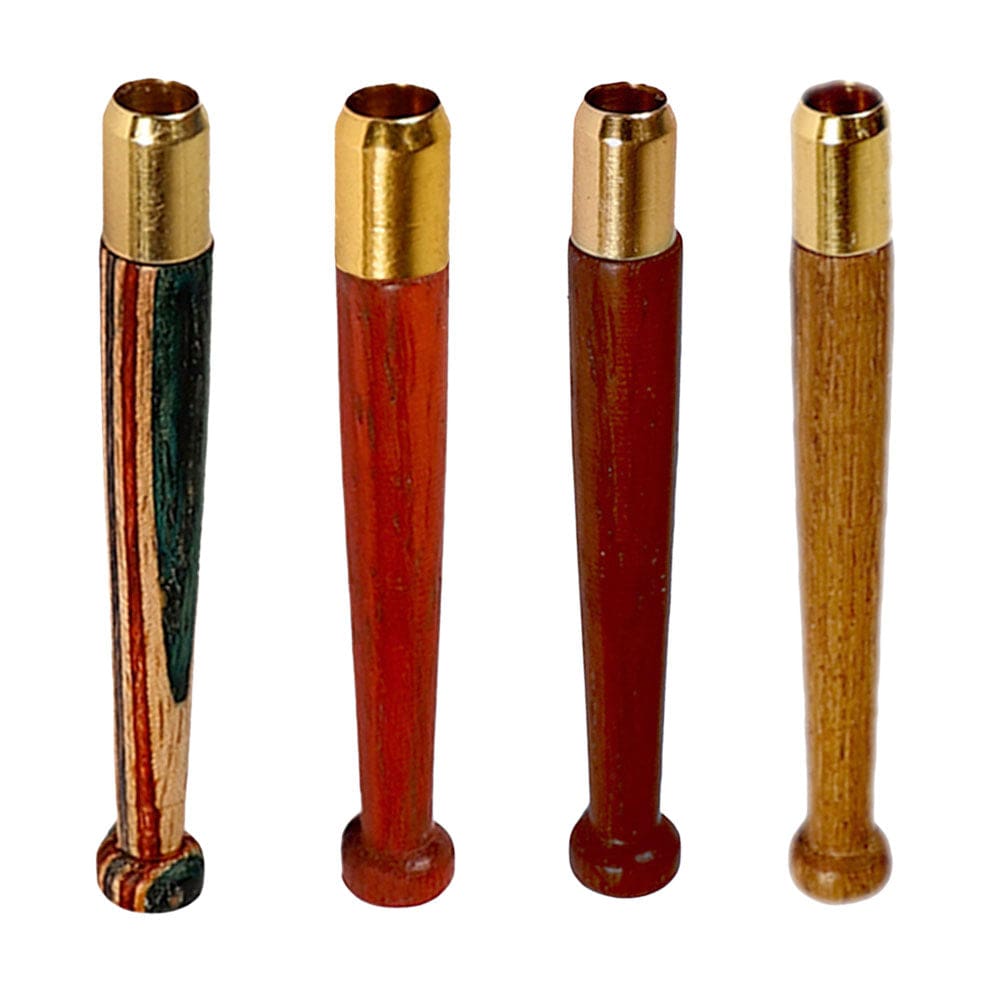 Wood Taster Bat w/ Brass Tip Chillums - Haze Smoke Shop USA