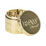 RAW Ethereal Gold-Plated Stainless Steel Grinder - Haze Smoke Shop USA