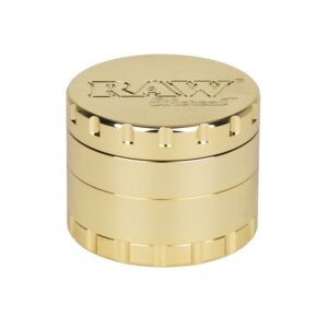 RAW Ethereal Gold-Plated Stainless Steel Grinder - Haze Smoke Shop USA