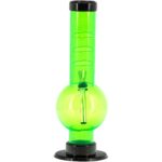 Acrylic Angled Neck Straight Tube Bubble Bong 9-12 inches - Haze Smoke Shop USA