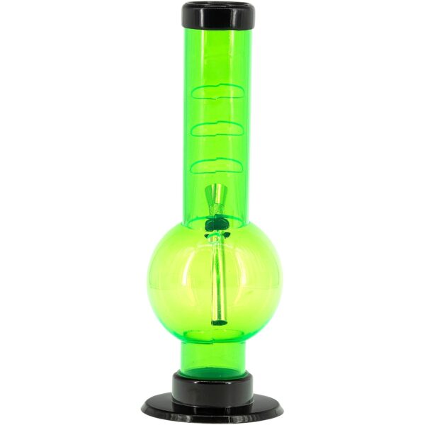 Acrylic Angled Neck Straight Tube Bubble Bong 9-12 inches - Haze Smoke Shop USA