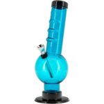 Acrylic Angled Neck Straight Tube Bubble Bong 9-12 inches - Haze Smoke Shop USA