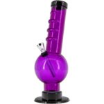 Acrylic Angled Neck Straight Tube Bubble Bong 9-12 inches - Haze Smoke Shop USA