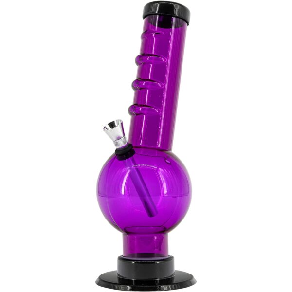 Acrylic Angled Neck Straight Tube Bubble Bong 9-12 inches - Haze Smoke Shop USA
