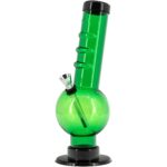 Acrylic Angled Neck Straight Tube Bubble Bong 9-12 inches - Haze Smoke Shop USA