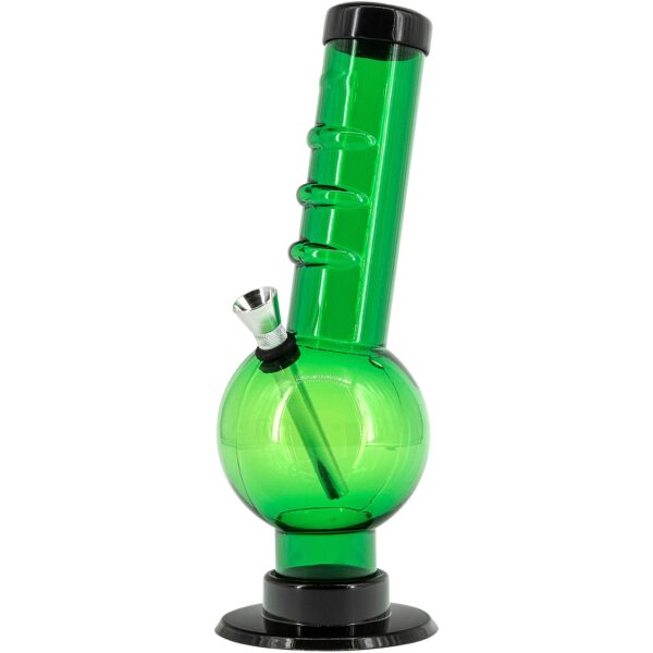 Acrylic Angled Neck Straight Tube Bubble Bong 9-12 inches - Haze Smoke Shop USA