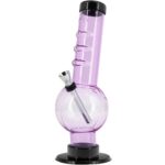 Acrylic Angled Neck Straight Tube Bubble Bong 9-12 inches - Haze Smoke Shop USA