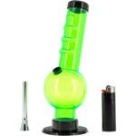 Acrylic Angled Neck Straight Tube Bubble Bong 9-12 inches - Haze Smoke Shop USA
