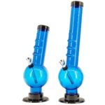 Acrylic Angled Neck Straight Tube Bubble Bong 9-12 inches - Haze Smoke Shop USA