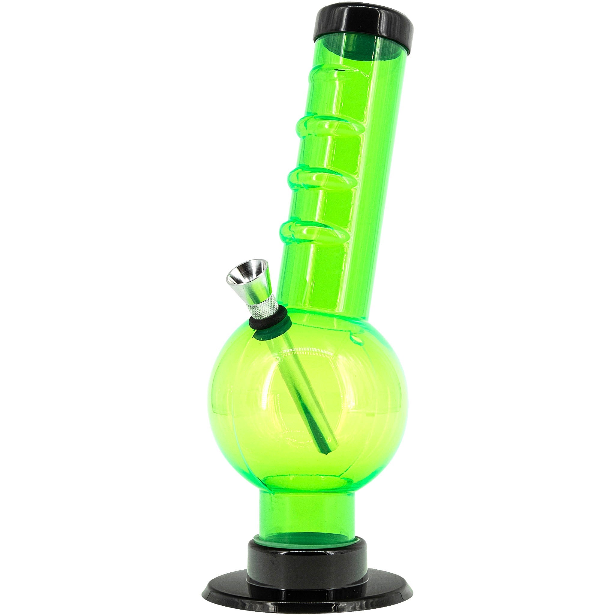 Acrylic Angled Neck Straight Tube Bubble Bong 9-12 inches - Haze Smoke Shop USA