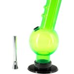 Acrylic Angled Neck Straight Tube Bubble Bong 9-12 inches - Haze Smoke Shop USA