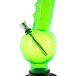 Acrylic Angled Neck Straight Tube Bubble Bong 9-12 inches - Haze Smoke Shop USA