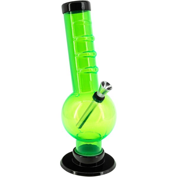 Acrylic Angled Neck Straight Tube Bubble Bong 9-12 inches - Haze Smoke Shop USA
