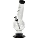 Acrylic Angled Neck Straight Tube Bubble Bong 9-12 inches - Haze Smoke Shop USA