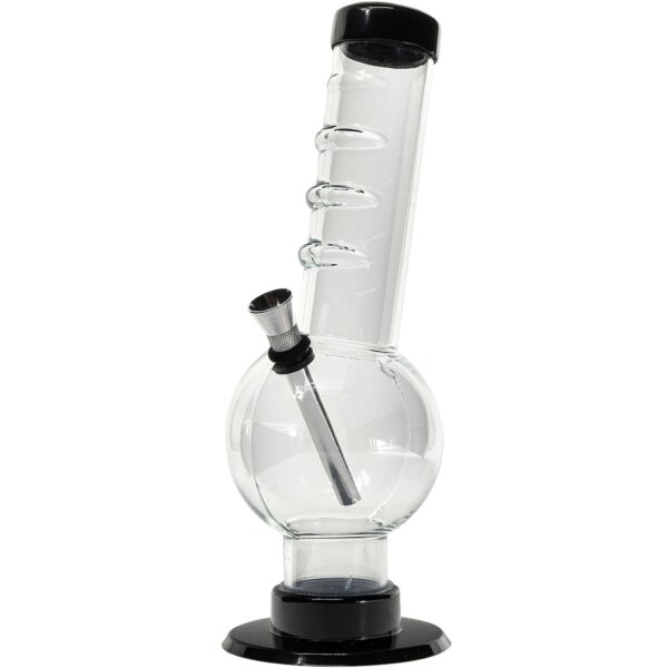 Acrylic Angled Neck Straight Tube Bubble Bong 9-12 inches - Haze Smoke Shop USA