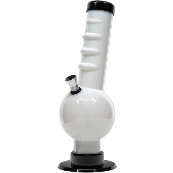 Acrylic Angled Neck Straight Tube Bubble Bong 9-12 inches - Haze Smoke Shop USA