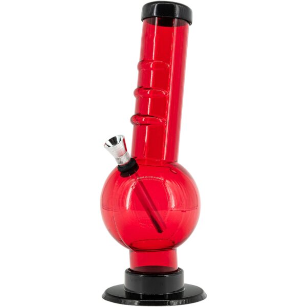 Acrylic Angled Neck Straight Tube Bubble Bong 9-12 inches - Haze Smoke Shop USA