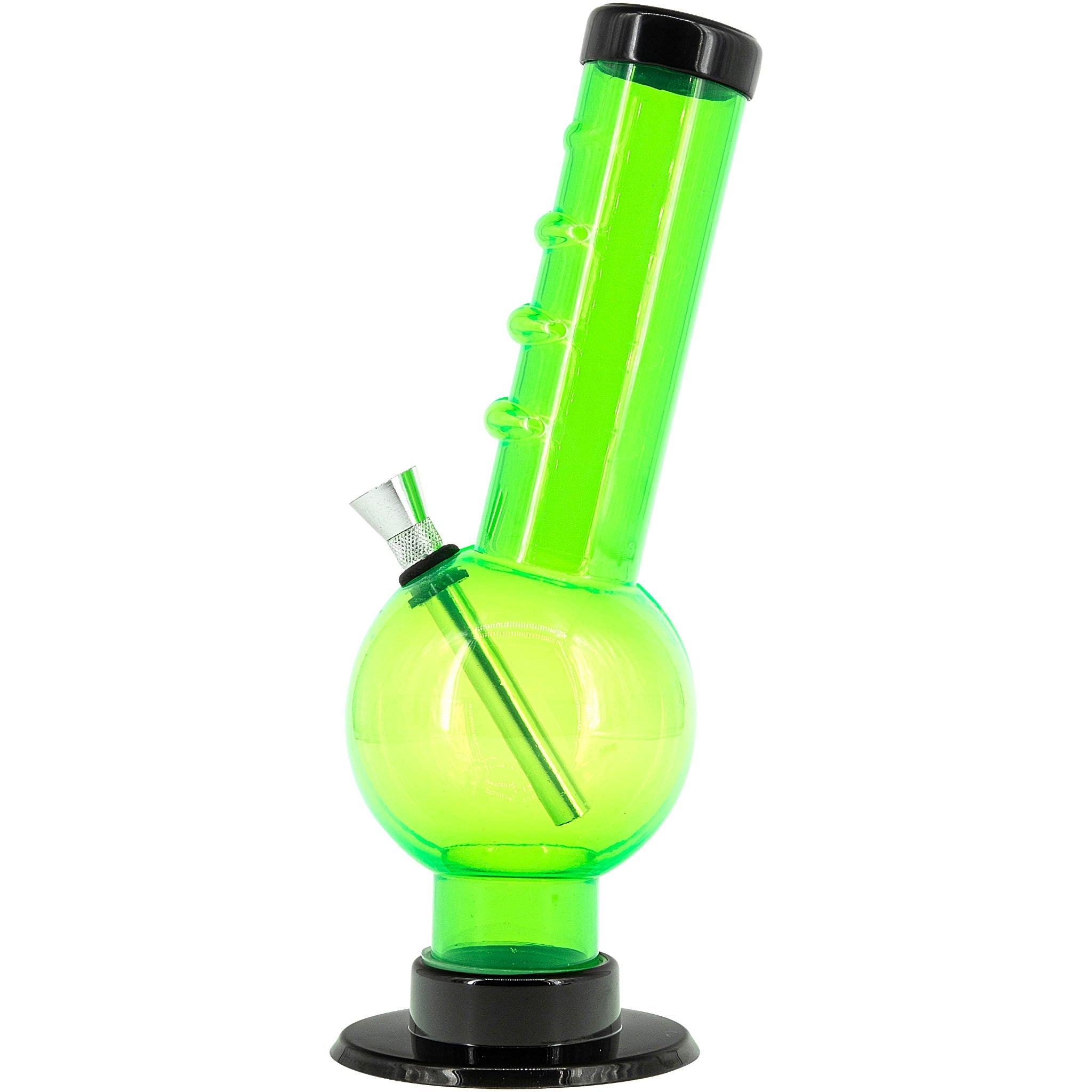 Acrylic Angled Neck Straight Tube Bubble Bong 9-12 inches - Haze Smoke Shop USA