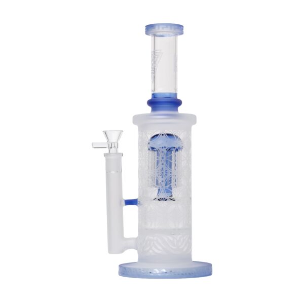 Human Grade Sacred Straight Sandblasted Glass Water Pipe - Haze Smoke Shop USA