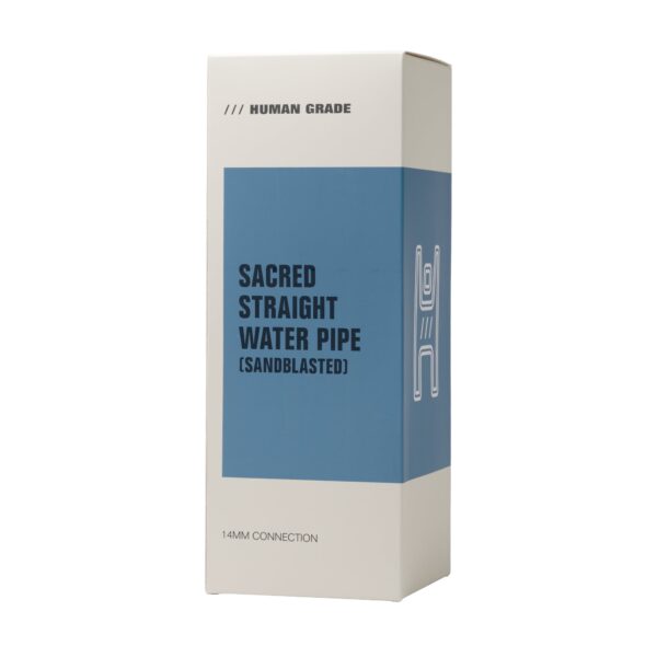 Human Grade Sacred Straight Sandblasted Glass Water Pipe - Haze Smoke Shop USA