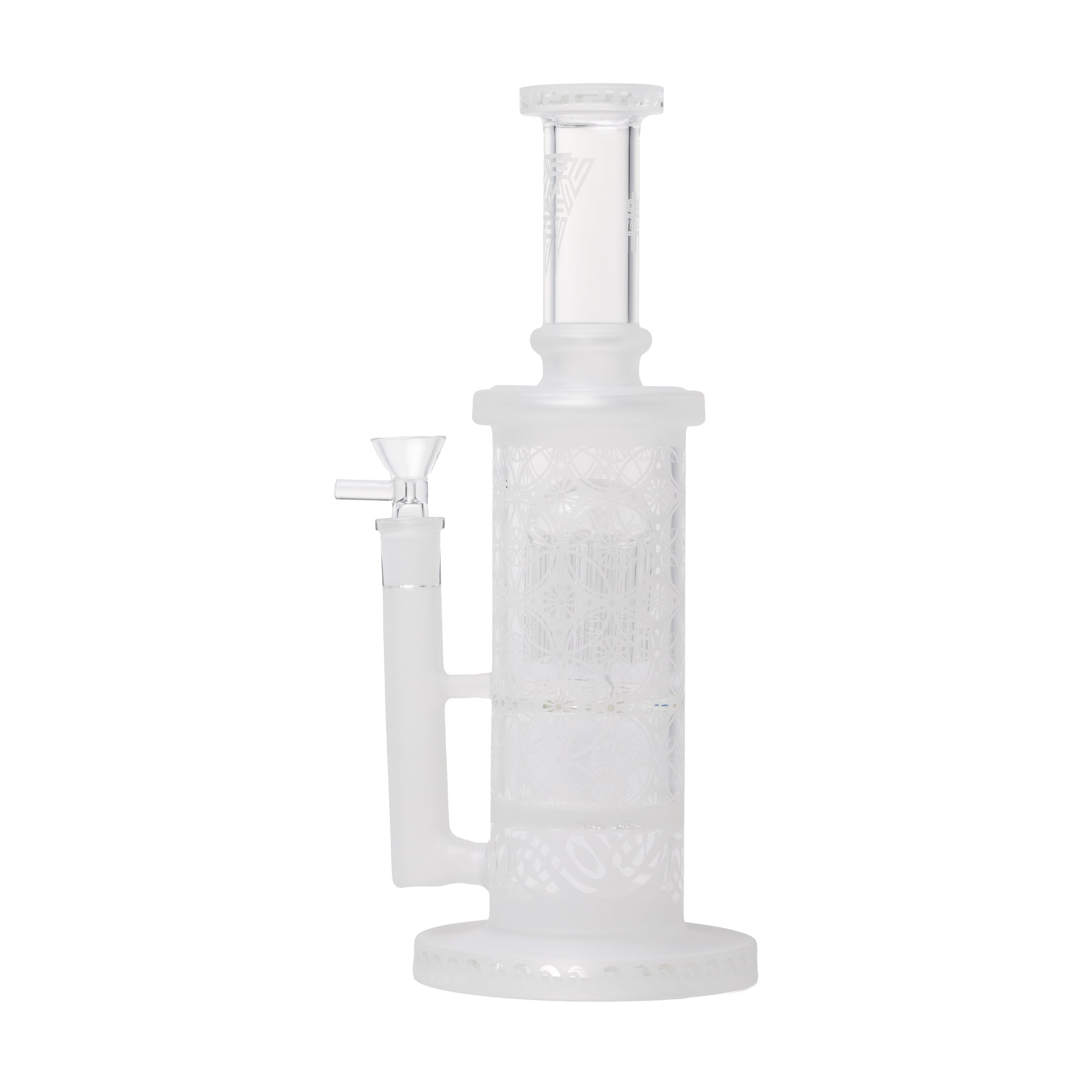 Human Grade Sacred Straight Sandblasted Glass Water Pipe - Haze Smoke Shop USA