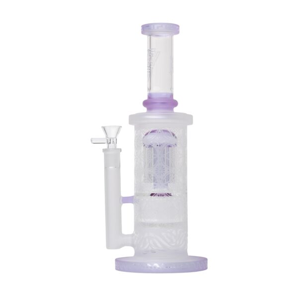 Human Grade Sacred Straight Sandblasted Glass Water Pipe - Haze Smoke Shop USA